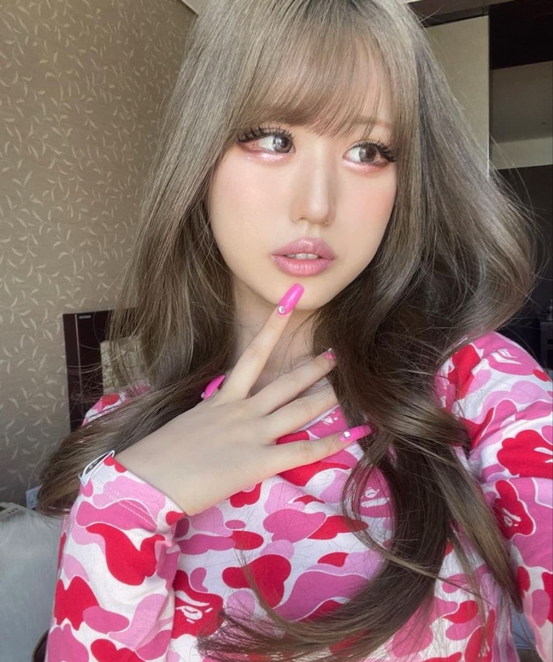 베이프 핑크 카모 원피스  상품이미지2