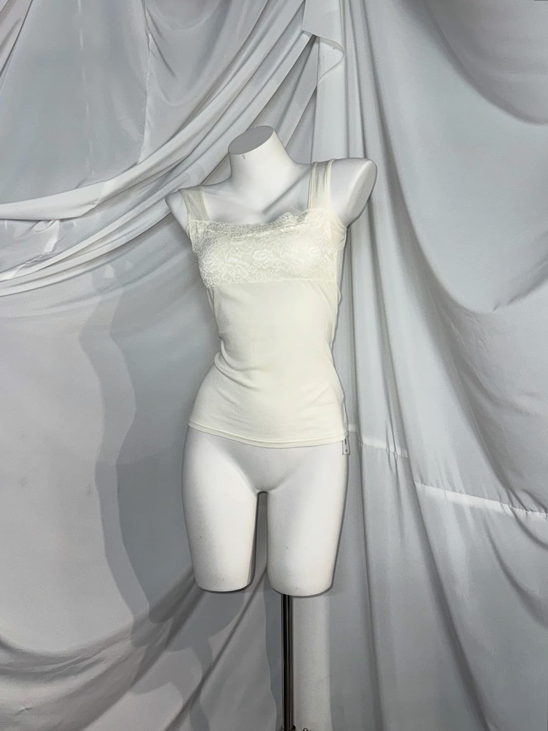 레스트로즈 달천깔 화이트 히메 오픈숄더니트 코디세트  상품이미지2