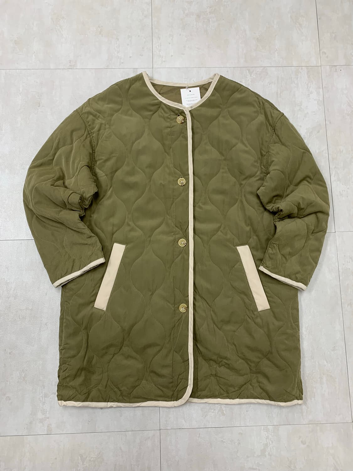 빈티지 카키 퀄팅 자켓 #19 상품이미지1