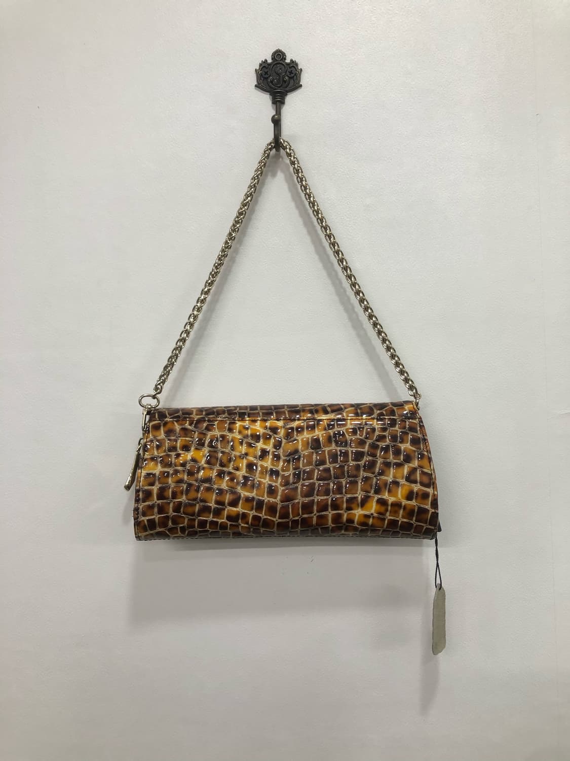 snakeskin leather chain shoulder bag  상품이미지3