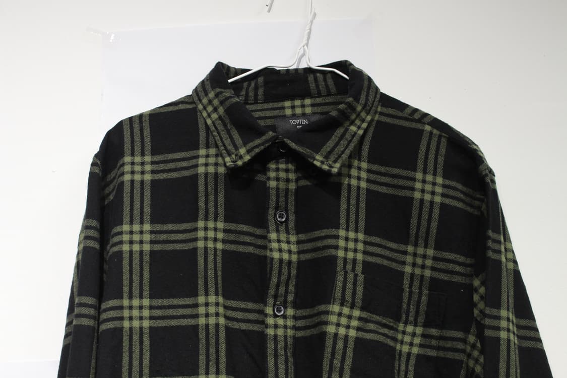 244. 카키 체크 셔츠 상품이미지2