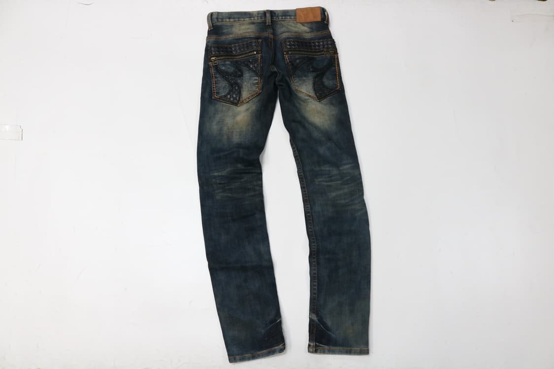 Jukebox 쥬크박스 빈티지 워싱 백포켓 지퍼 디테일 데님 팬츠 상품이미지6