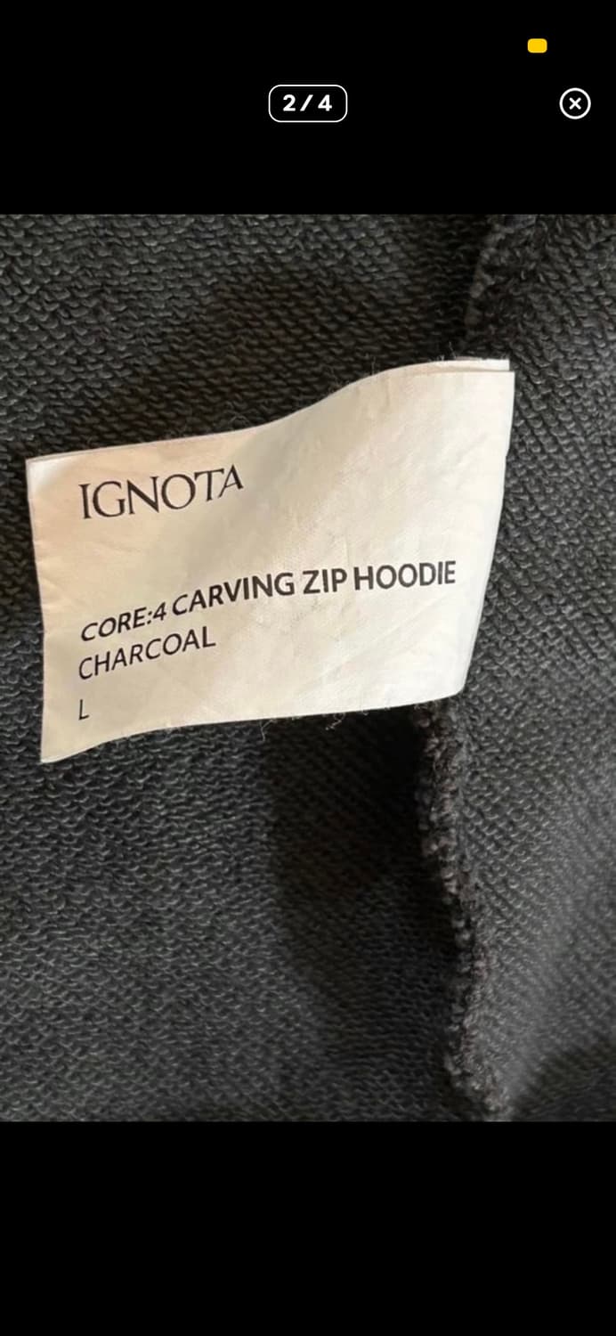이그노타 코어4 CARVING ZIP HOOD L 상품이미지2