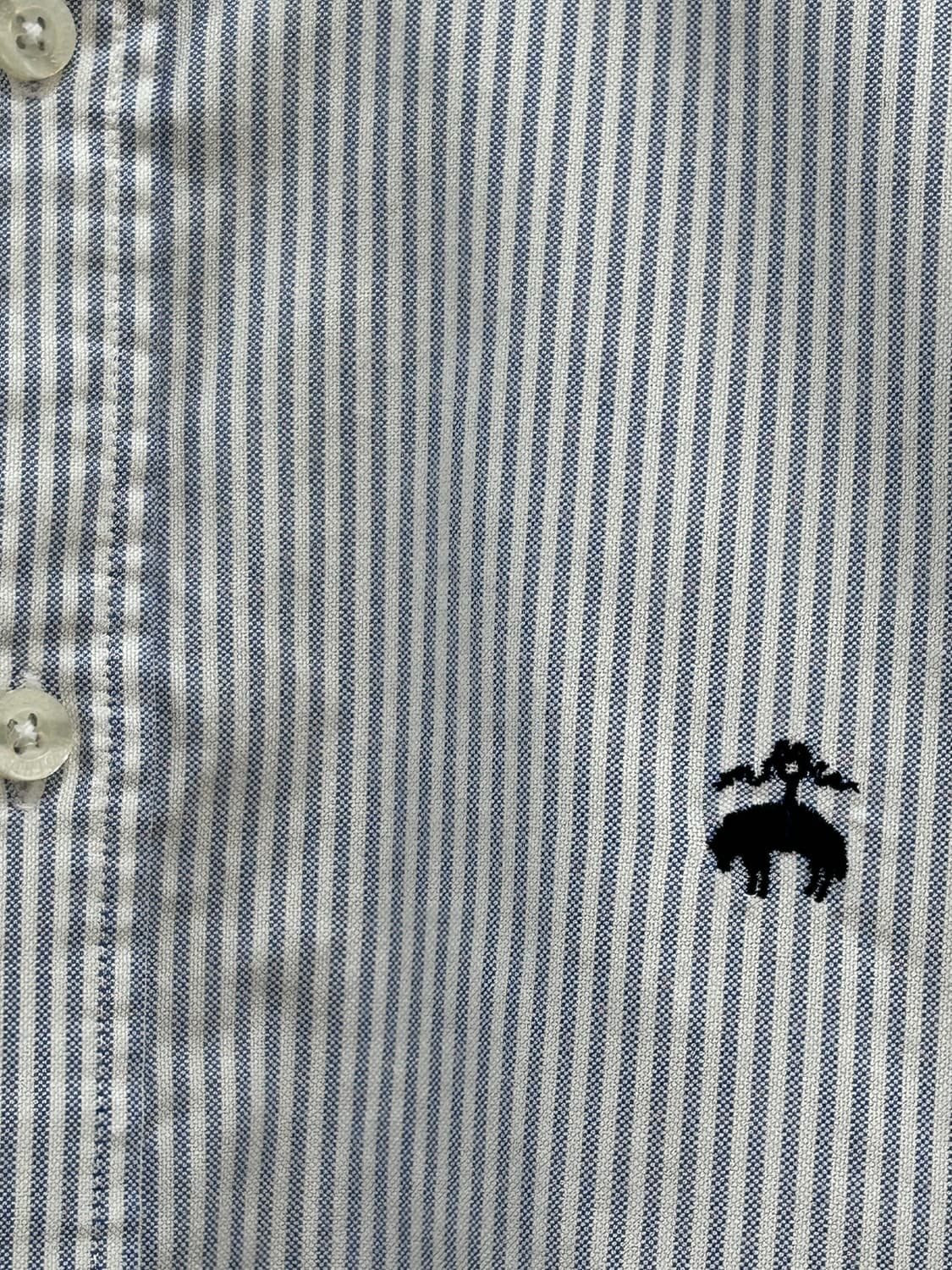 브룩스브라더스 옥스포드 스트라이프 셔츠 S 95 블루 상품이미지4