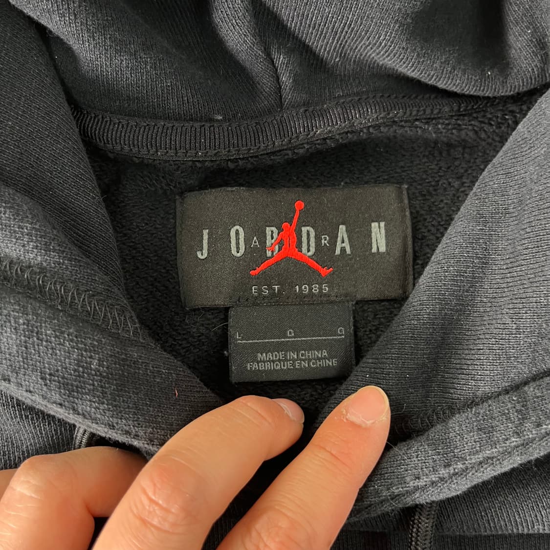 100 조던 점프맨 블랙 후드티 상품이미지3