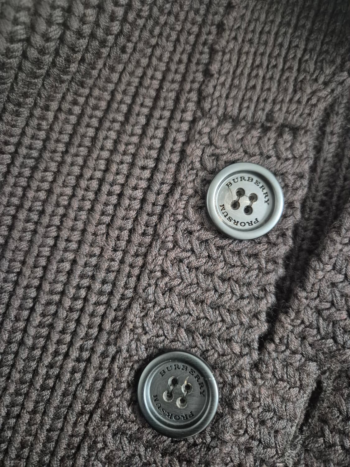 버버리프로섬/ 헤비 숄카라 가디건/m 상품이미지5