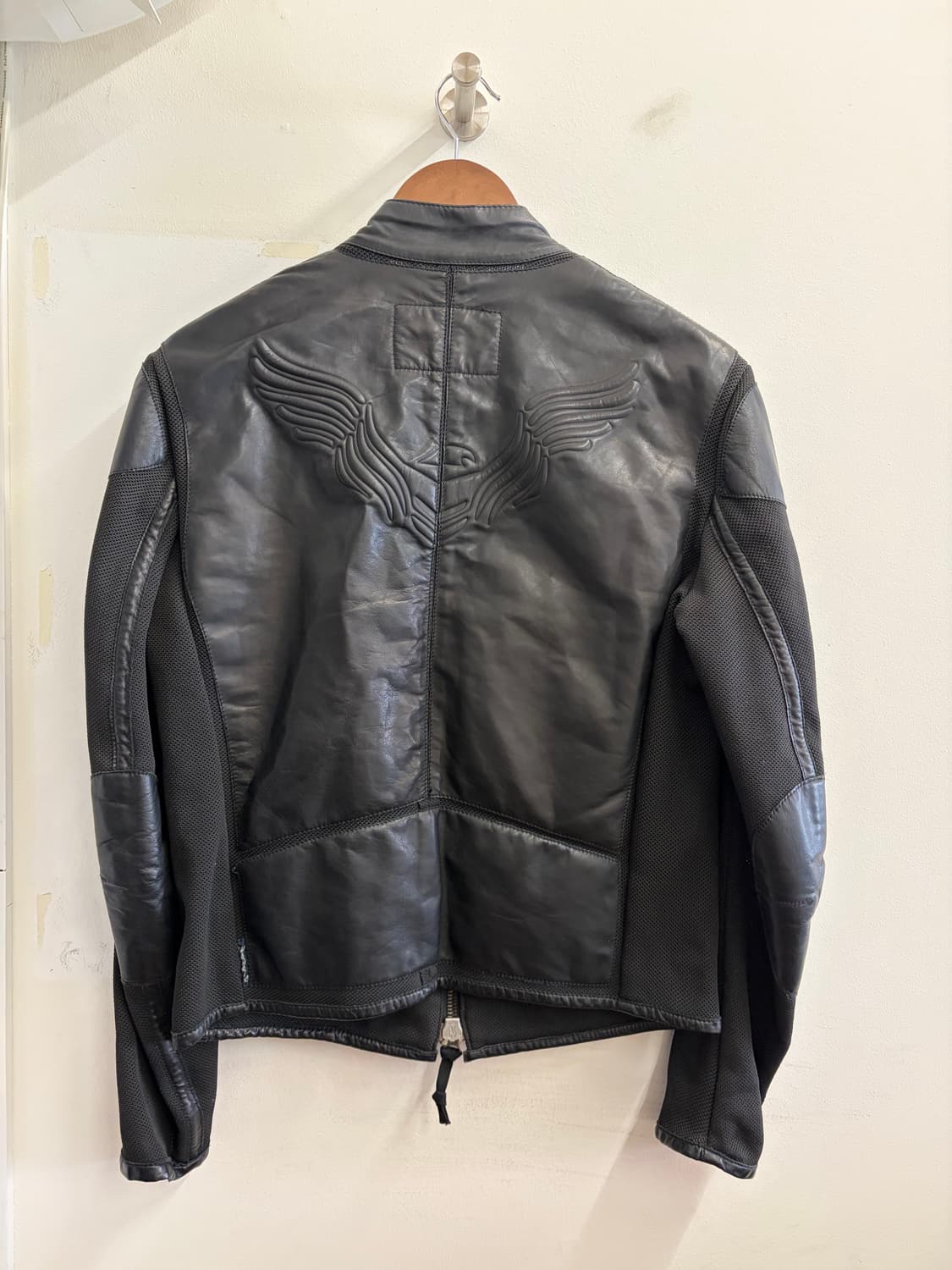 N87. 알마니 매쉬 레더 바이커 자켓 상품이미지2