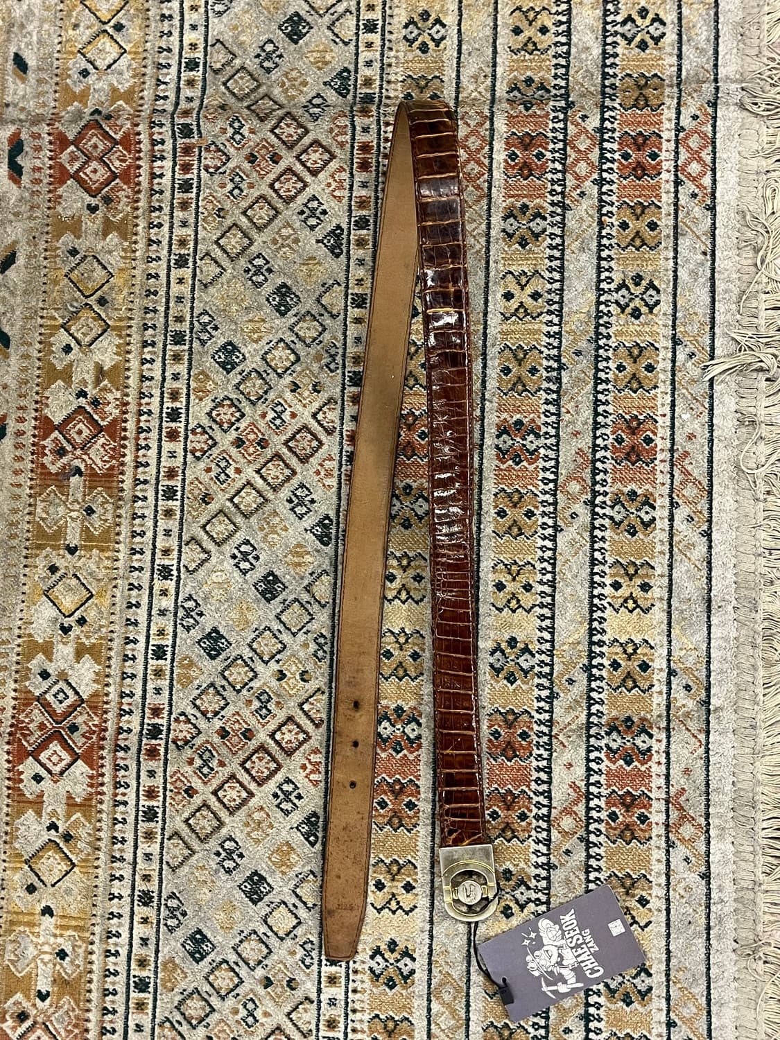 빈티지 가죽 벨트 브라운 #csz22 상품이미지1