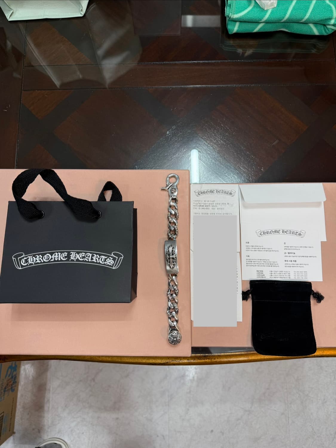 크롬하츠 정품 플로랄ID 9링크 집게펜시팔찌 팝니다.!! 상품이미지1