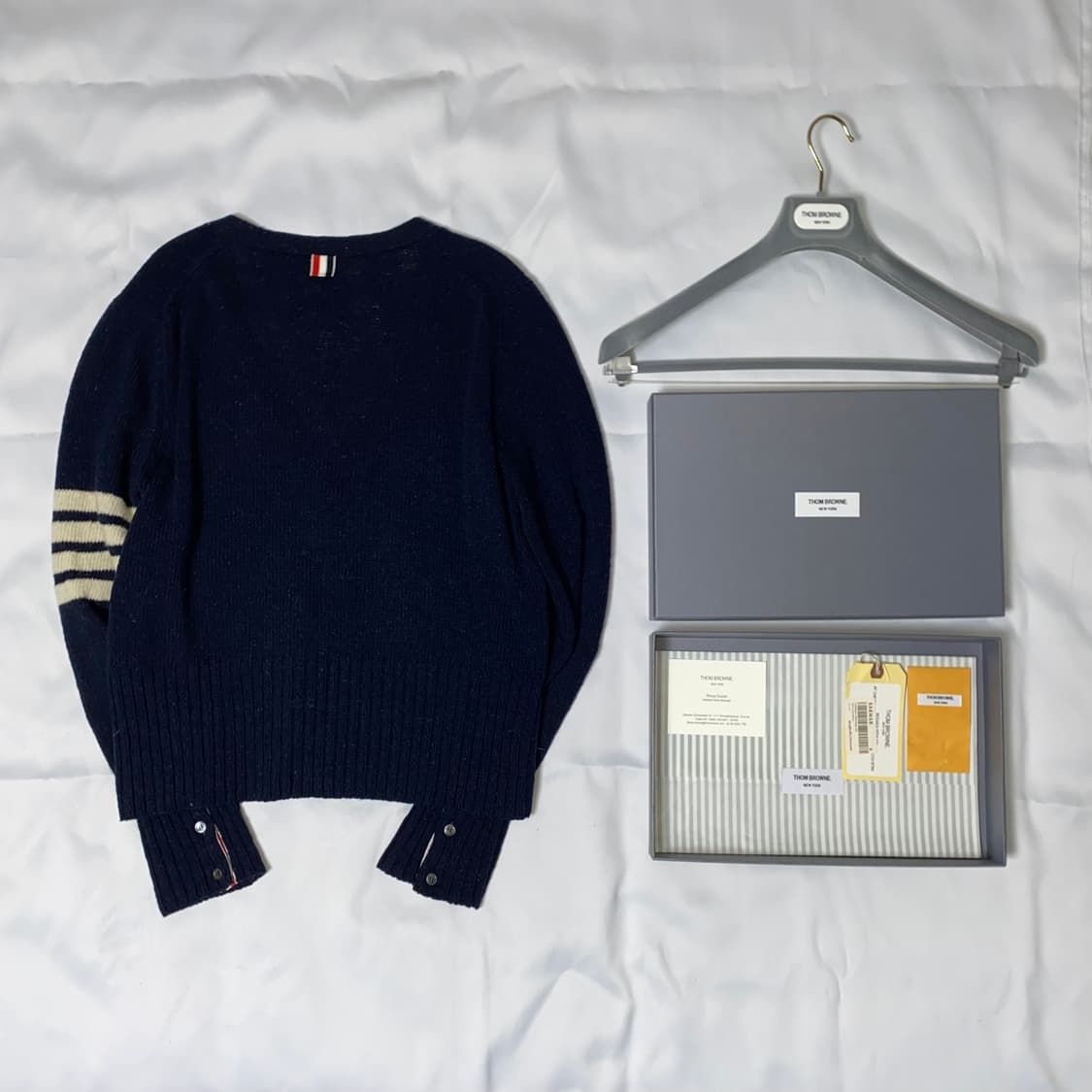 톰브라운 사선 모헤어 크롭 가디건 상품이미지2