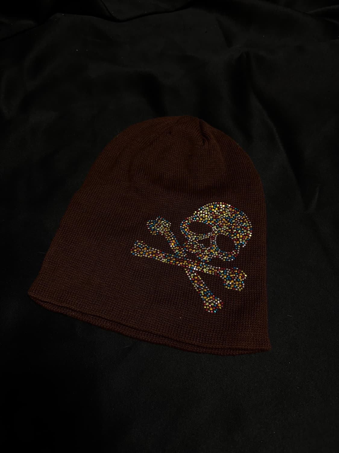 “Unknown” Cubic Skull Brown Beanie 상품이미지1