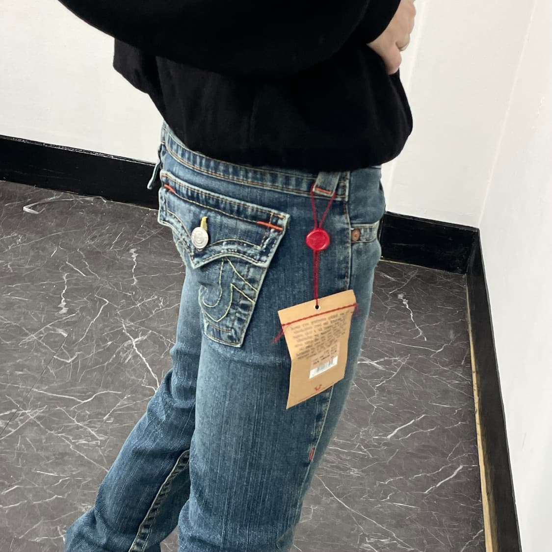 (새상품) 27in 트루릴리전 빌리 웨스턴 데님 팬츠 상품이미지3