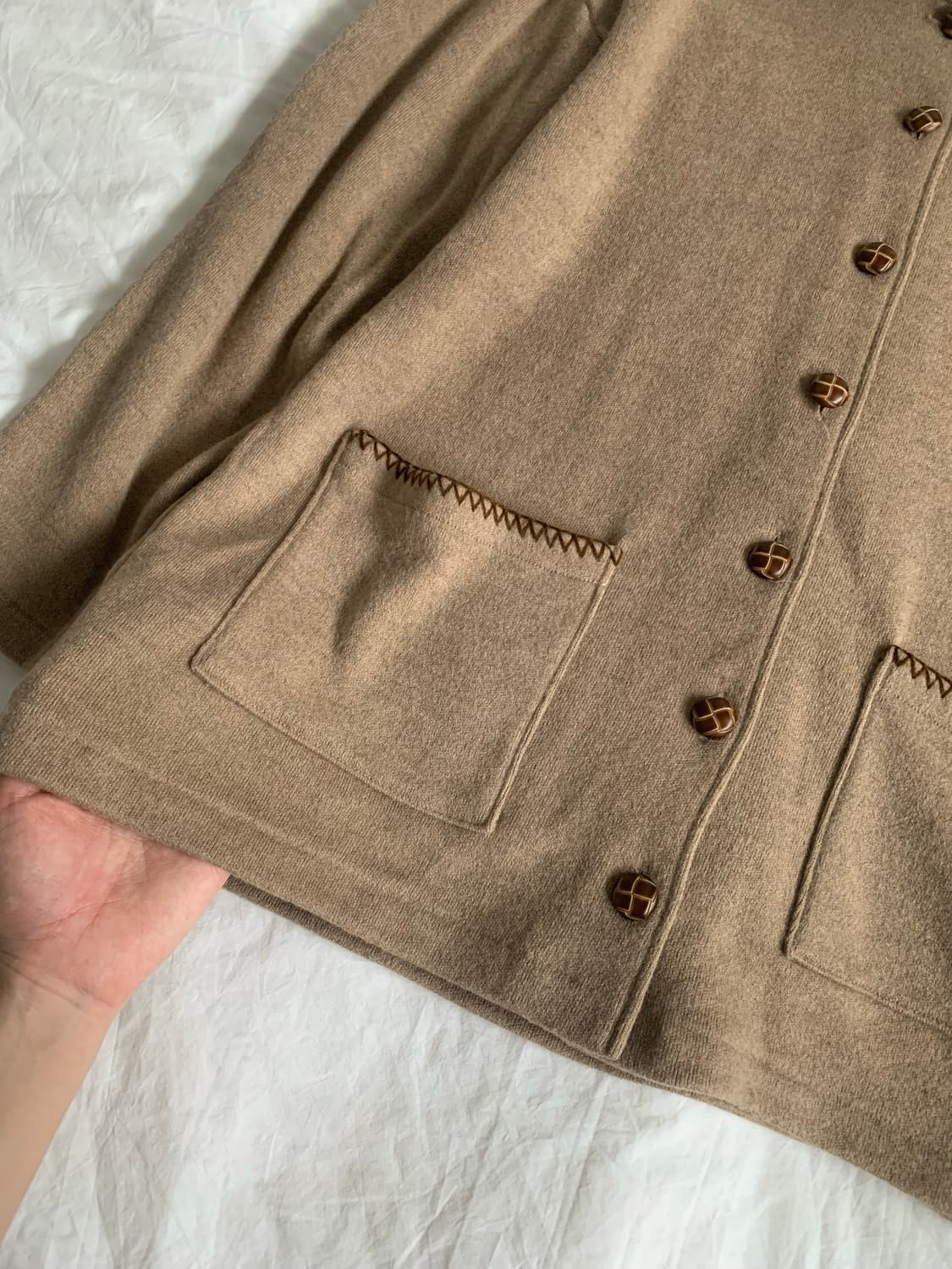 코코아 니트 자켓 상품이미지3