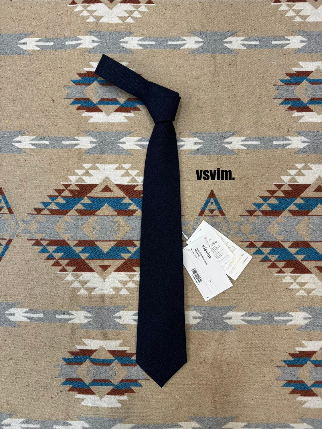 [OS] 비즈빔 넥타이 네이비  상품이미지1