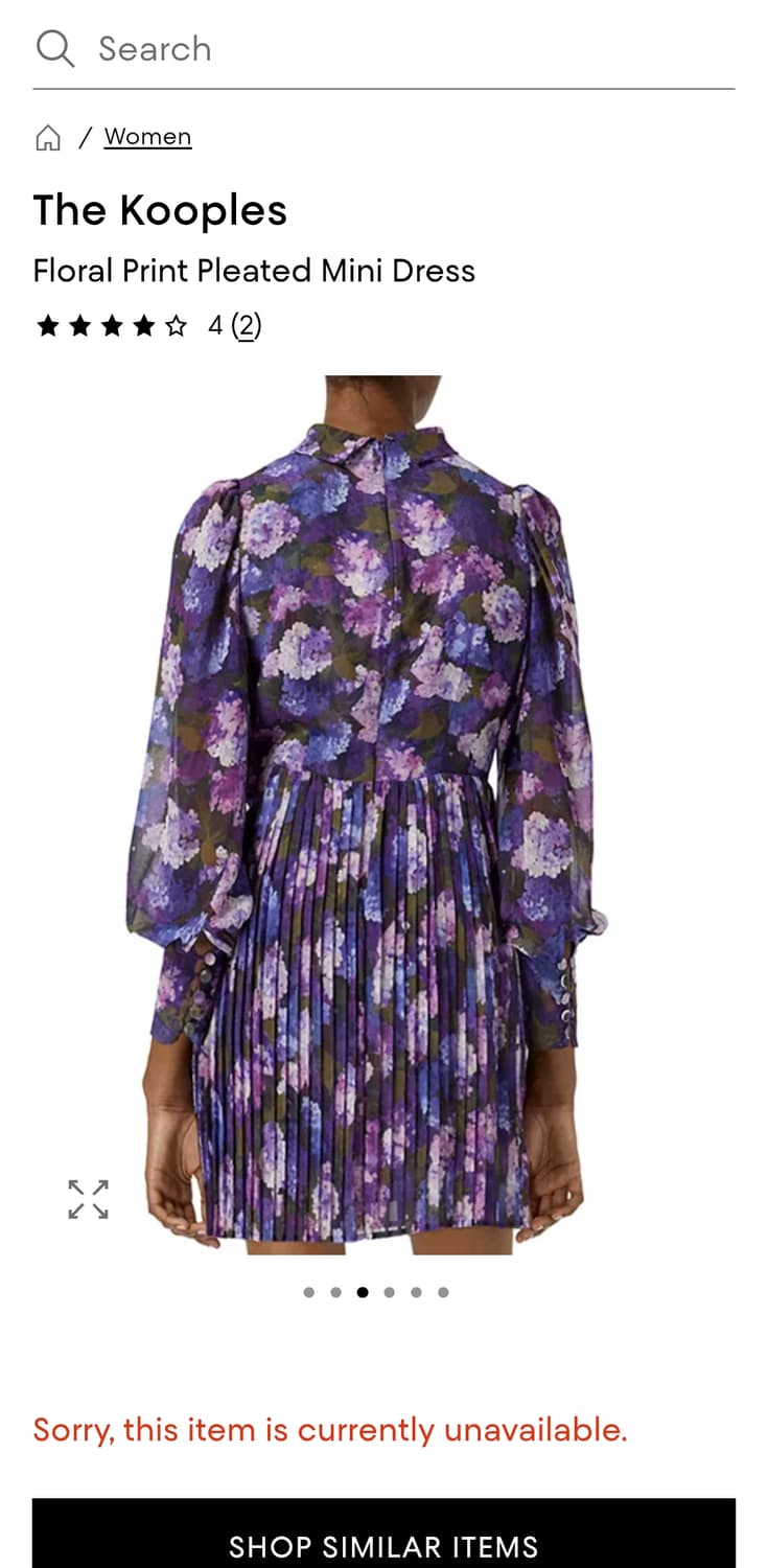 더 쿠플스 수국 플리츠 미니 원피스 [택채 새상품] 상품이미지3