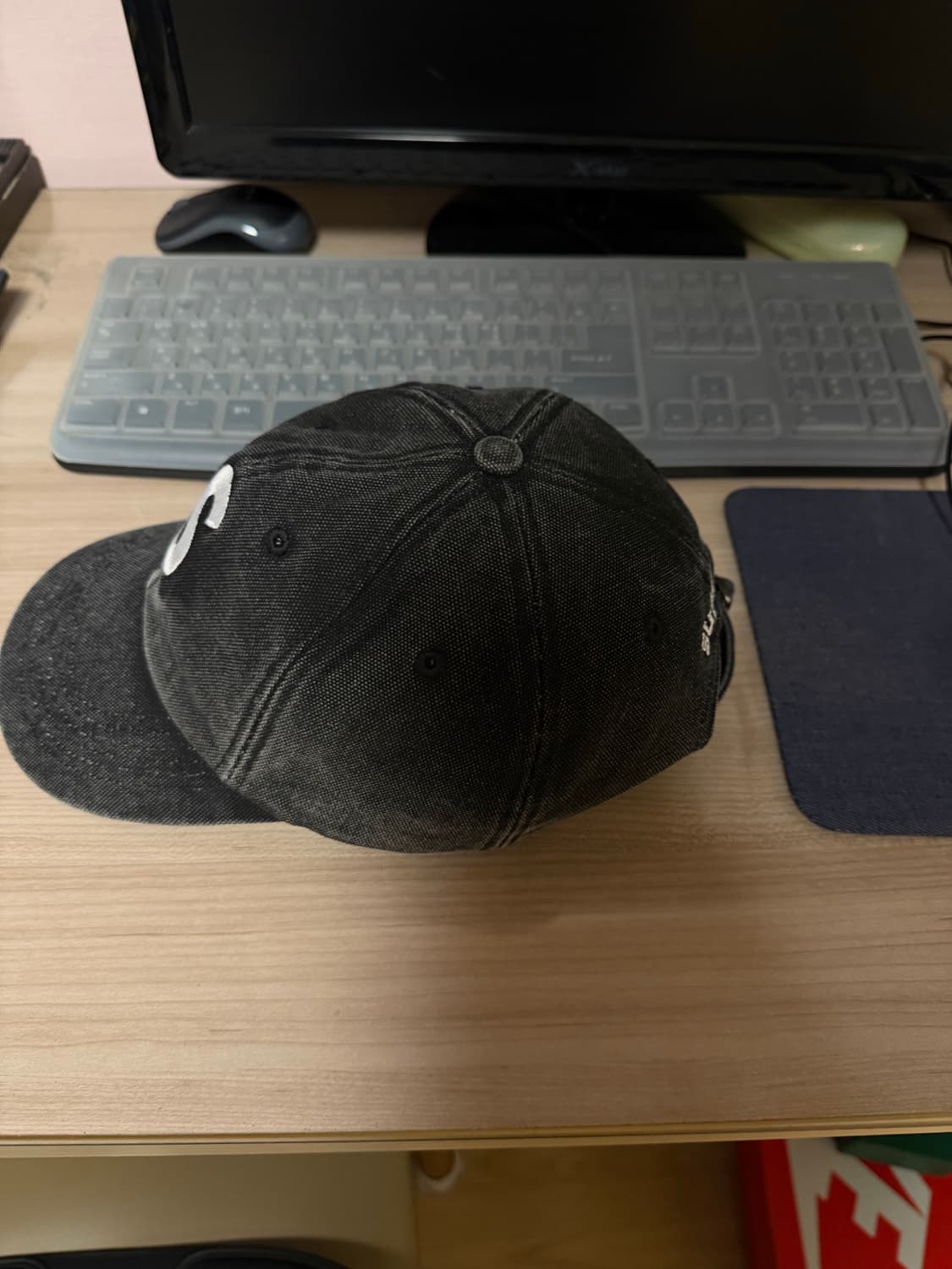 슈프림 24fw 피그먼트 S 로고 6패널 블랙 상품이미지2