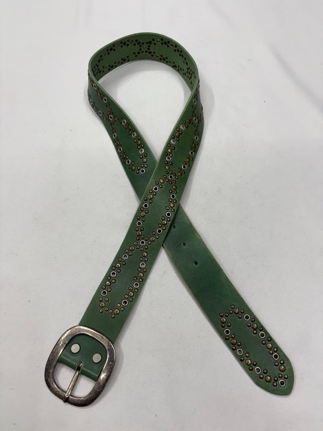 빈티지 웨스턴 자가드 스터드 버클 벨트 상품이미지4