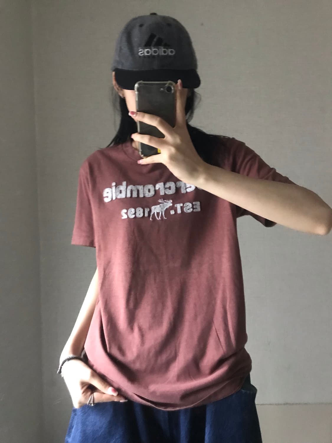 아베크롬비 브라운 반팔티셔츠 상품이미지2
