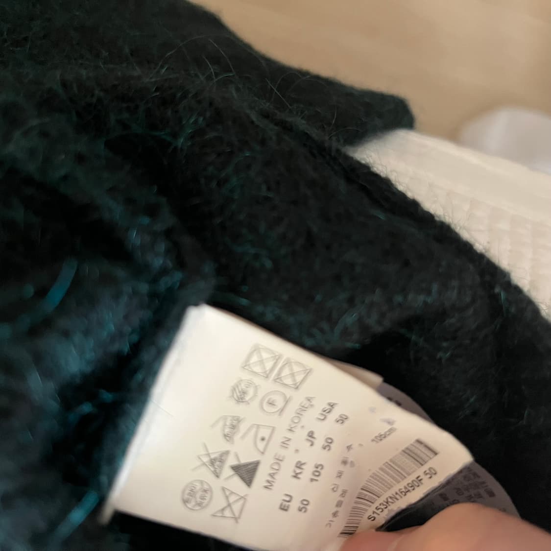 50) 솔리드 옴므 모헤어 니트 다크그린 상품이미지3