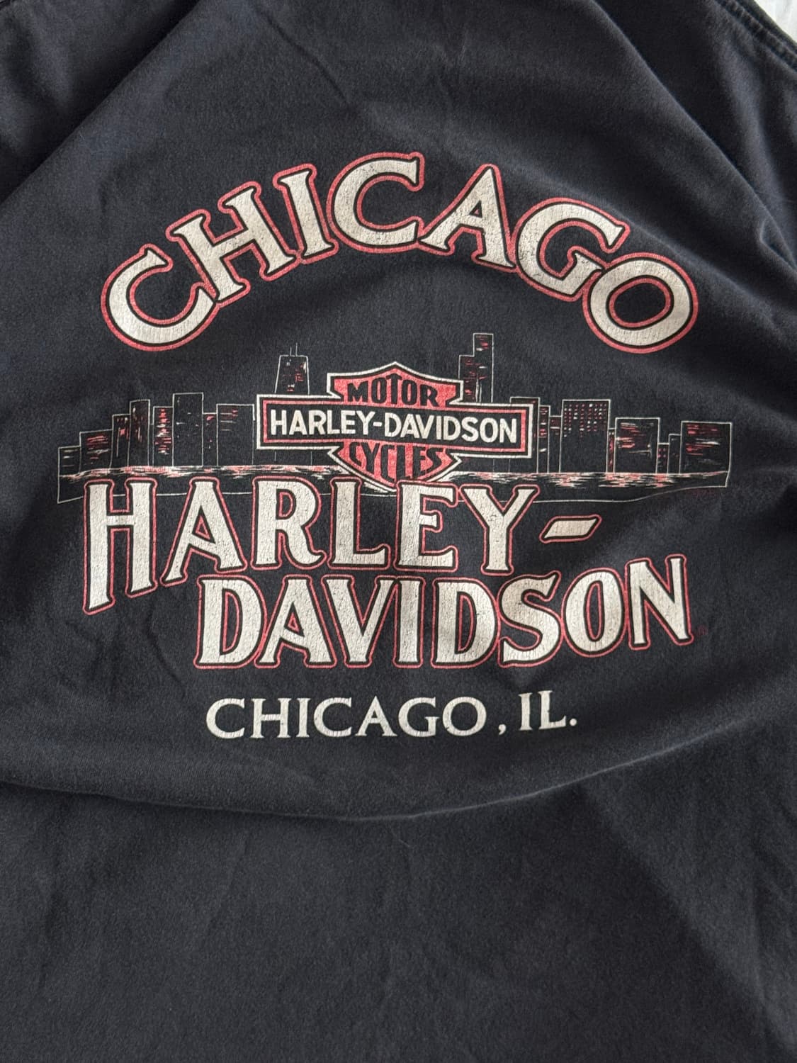 [XL] 90s-00s 빈티지 할리데이비슨 시카고 티셔츠 상품이미지4