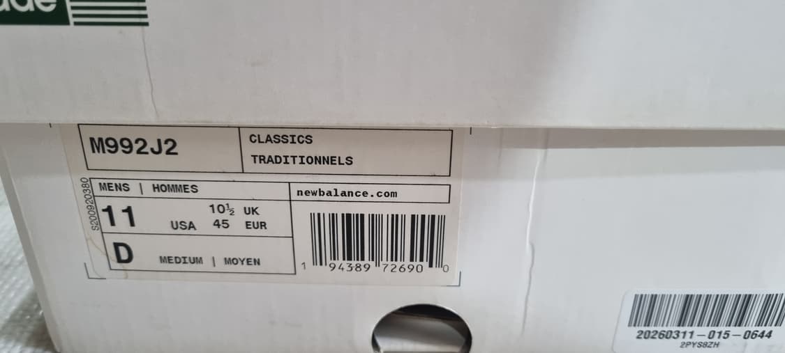 뉴발란스 자운드 992 그레이 290 상품이미지9