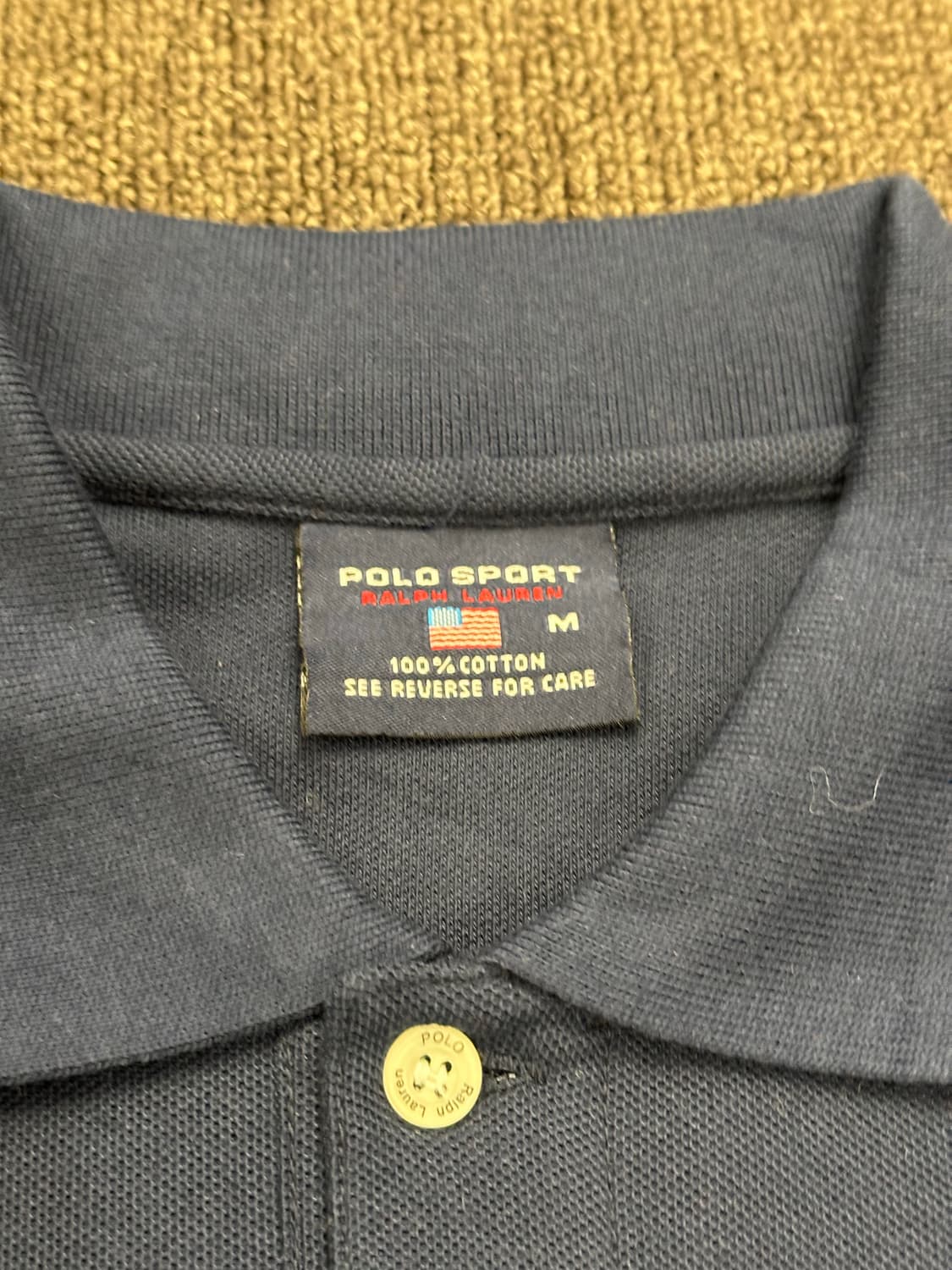 M)폴로 랄프로렌 빈티지 네이비 빅포니 카라 반팔 메쉬 상품이미지4