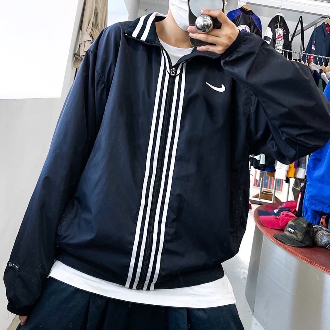 나이키 제팬 라인 스우시 올드스쿨 오레오 자켓 상품이미지1