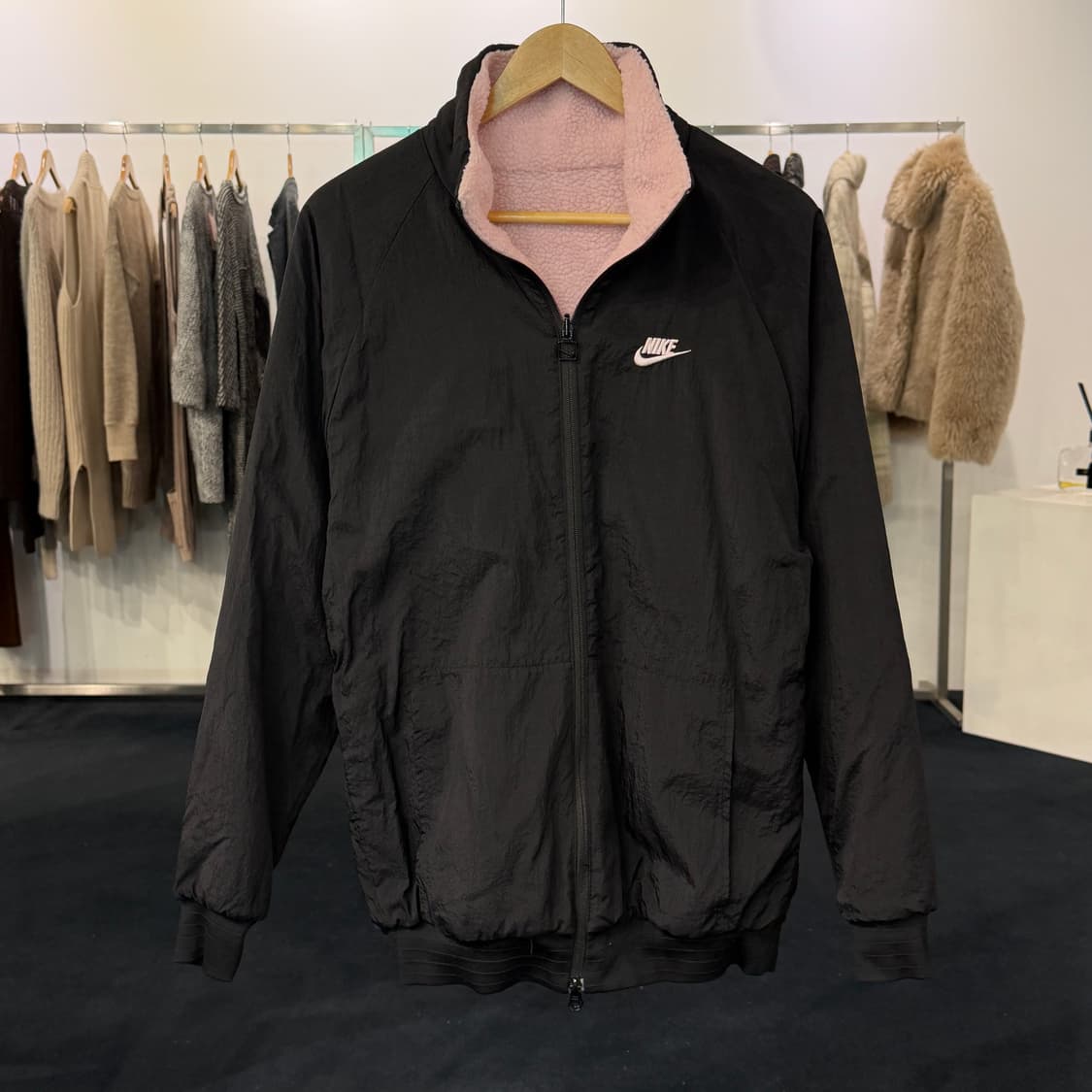 [M] 나이키 빅스우시 후리스 바람막이 블랙핑크 상품이미지5