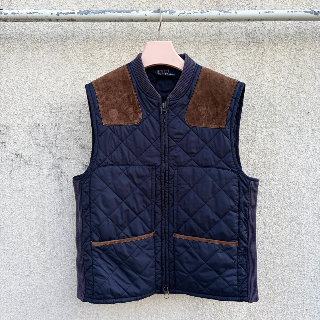 L)폴로 랄프로렌 스웨이드 패치 헌팅 투웨이 베스트 상품이미지1