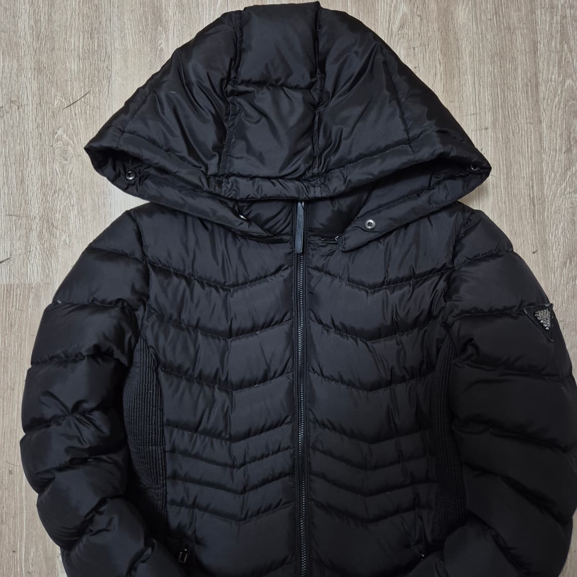 게스 여성 프리미엄 덕다운 후드 롱패딩 점퍼 S(90) 상품이미지2