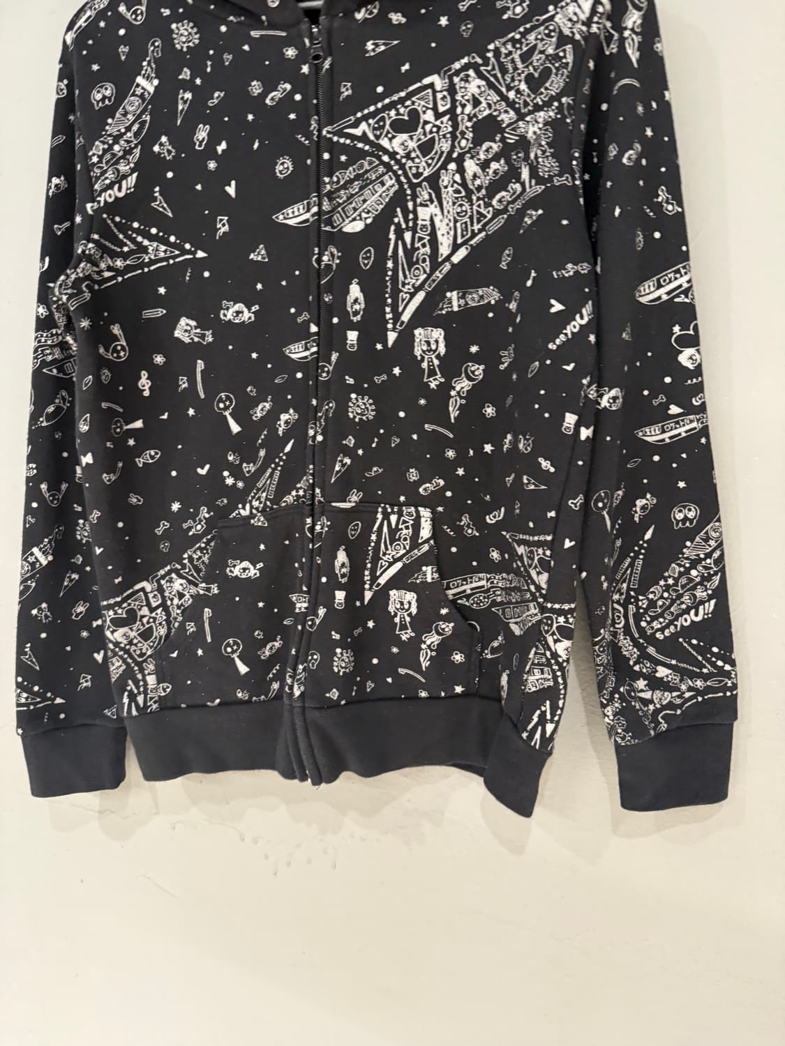 Baby metal handwriting logo hood zip-up 상품이미지6