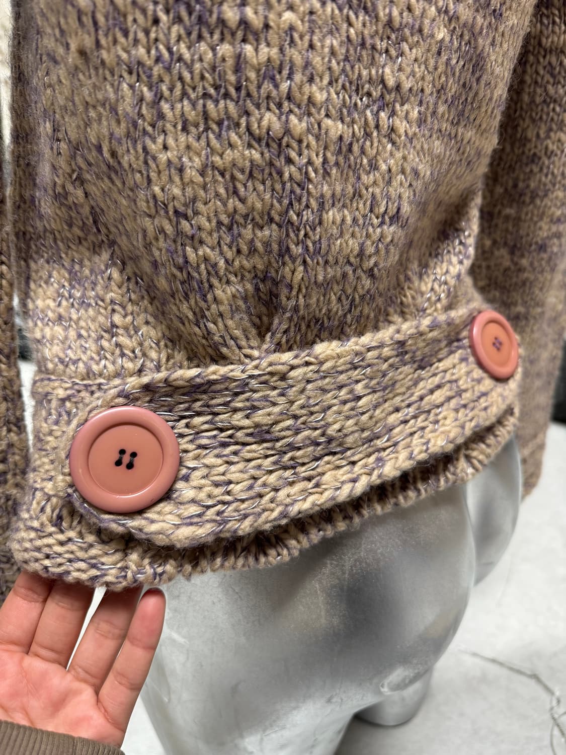 SYSTEM 빅버튼 하이넥 가디건  상품이미지4