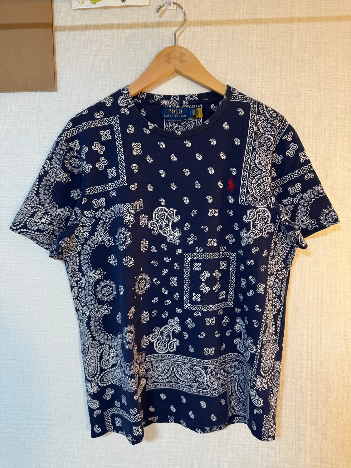 [L]폴로 랄프로렌 반다나 패턴 반팔티 네이비 상품이미지1