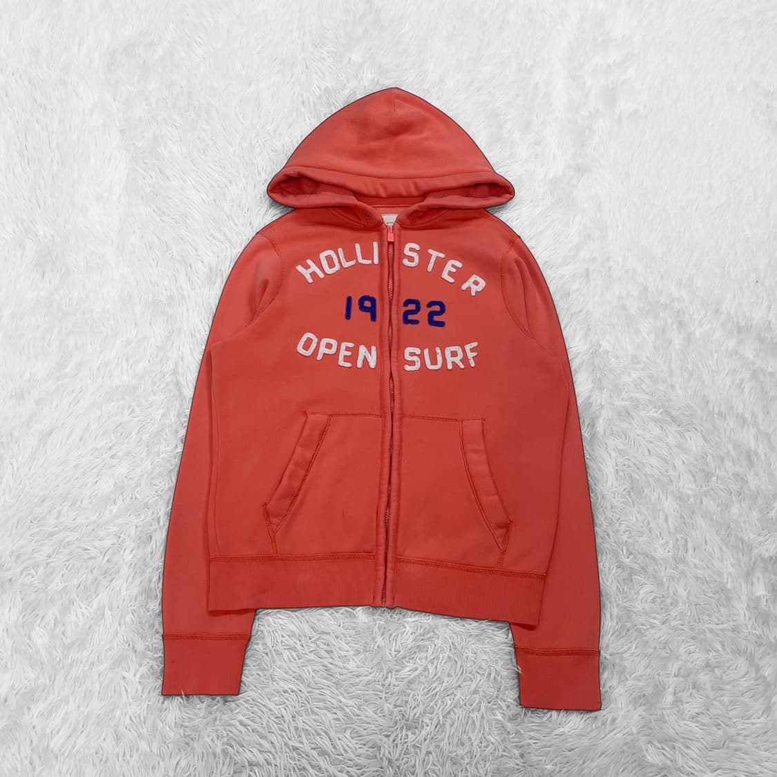 홀리스터 아치 로고 후드집업 오렌지 상품이미지2