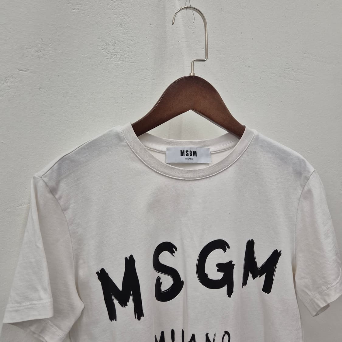 MSGM 밀라노 브러쉬드 로고 반팔티 XS 상품이미지2