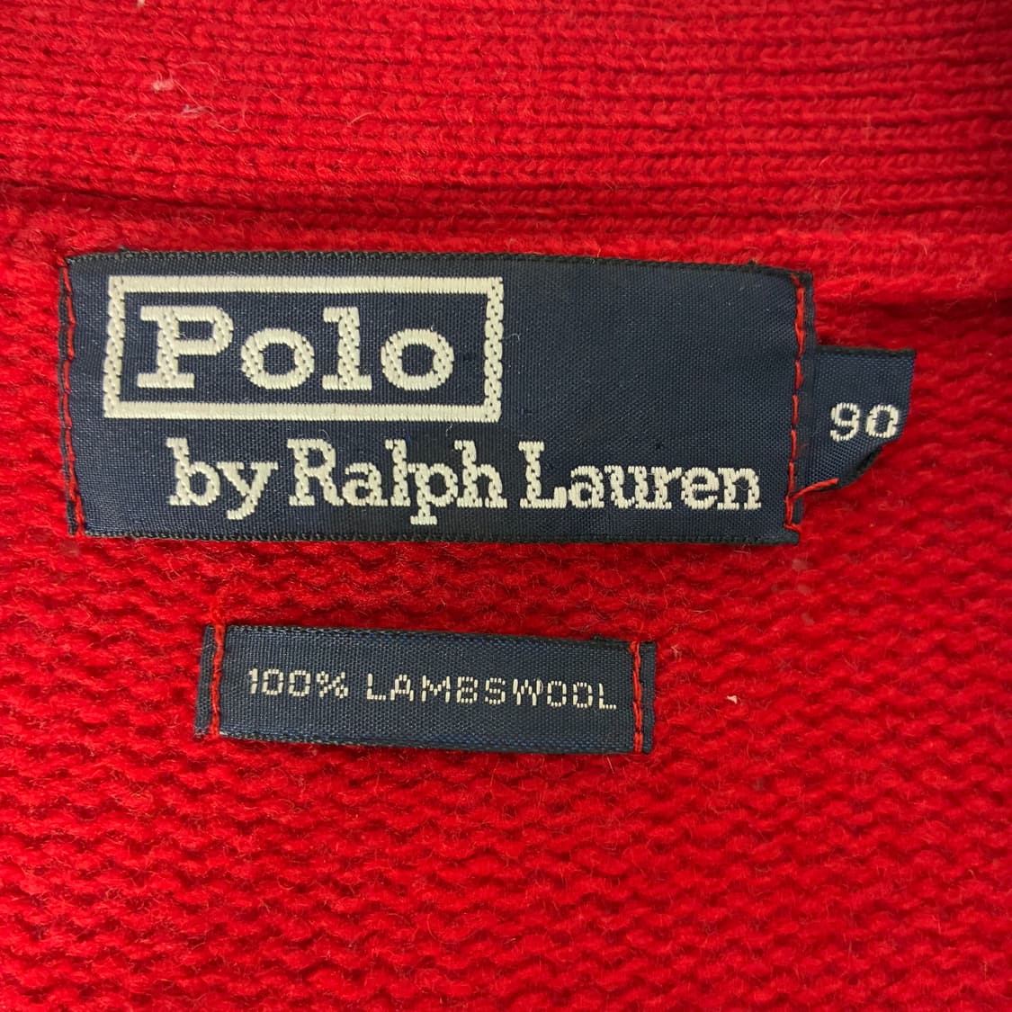 Polo  폴로 랄프로렌 자수 램스울 레드 니트 가디건 상품이미지5