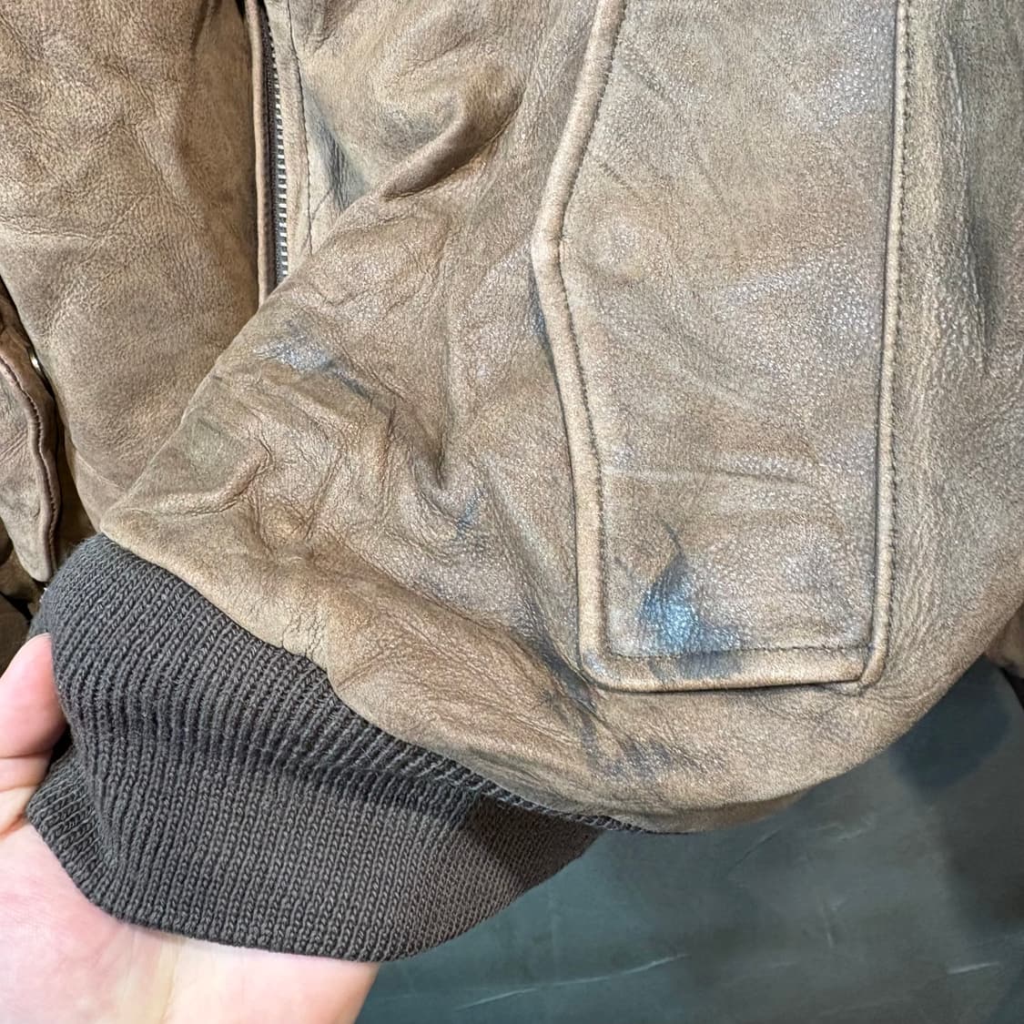 [XL] VINTAGE 빈티지 A-2 가죽 자켓 상품이미지3