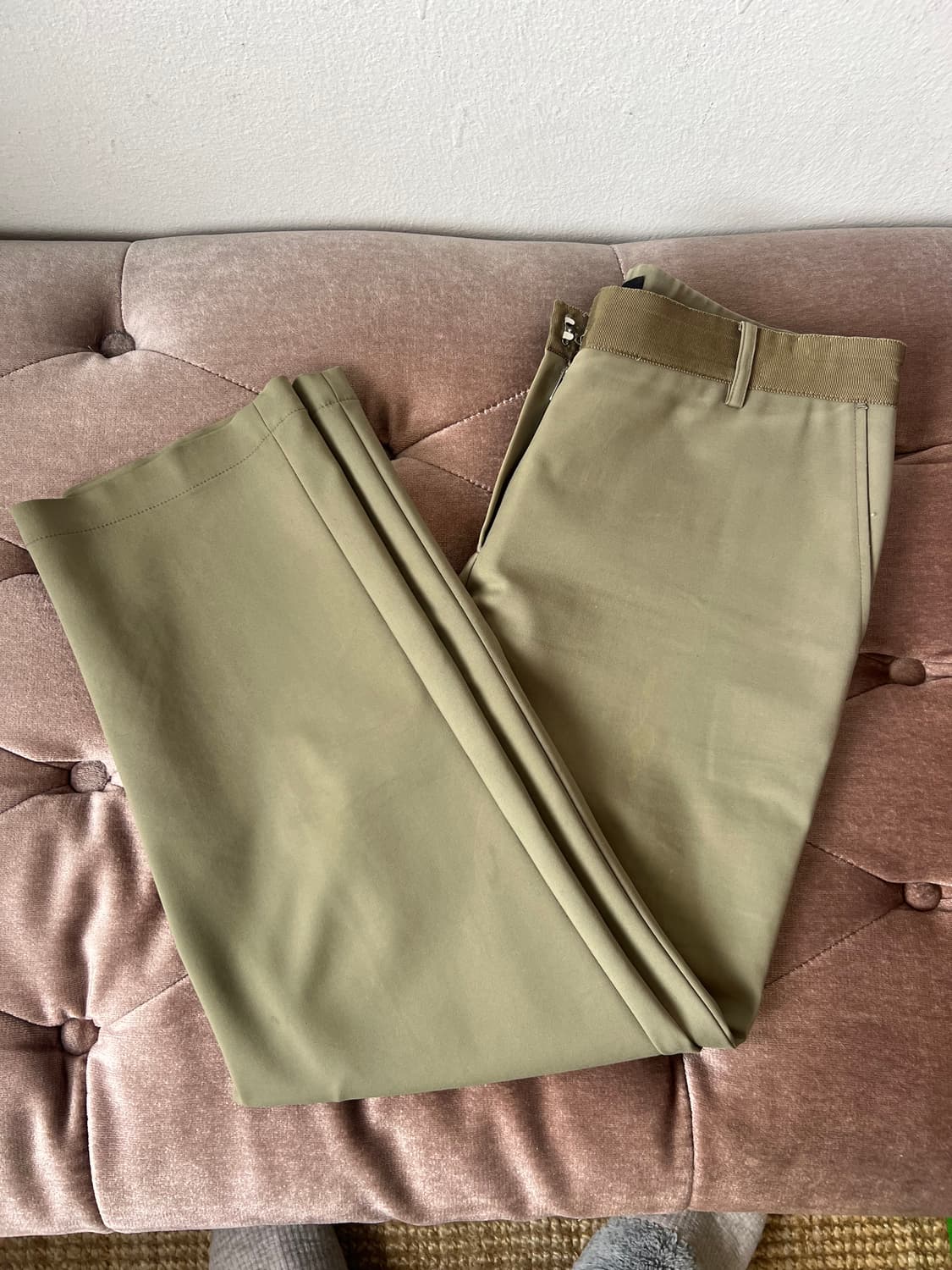랑방 여성 카키 코튼팬츠 코튼슬랙스 상품이미지1