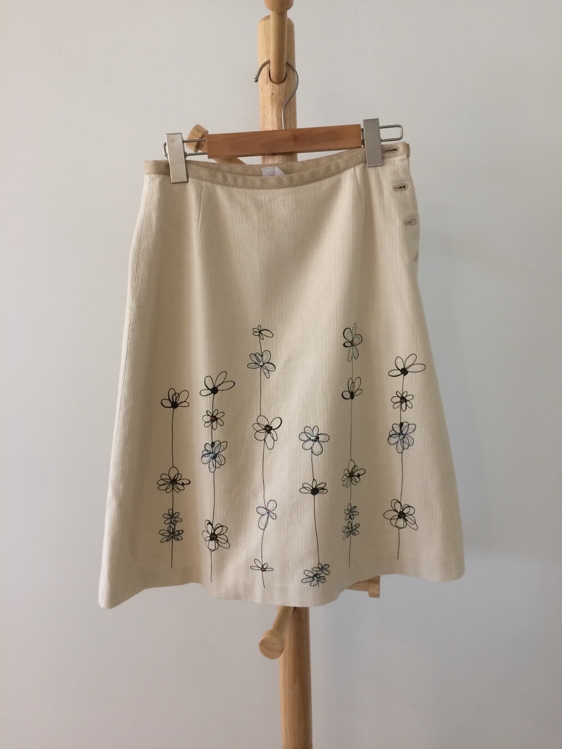 모리걸 꽃 자수 스커트 상품이미지1