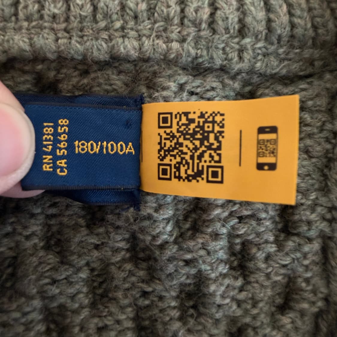 폴로 랄프로렌 케이블 니트 스웨터 L 100 신형 0206 상품이미지5