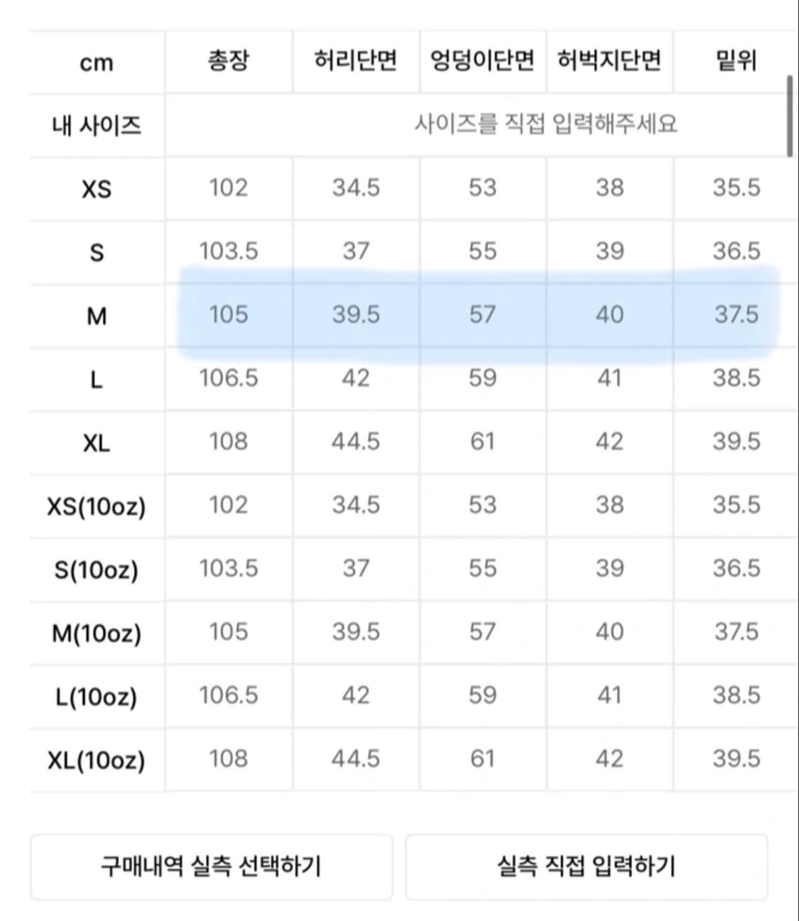 무신사 플루미네이트 데님팬츠 M 상품이미지4