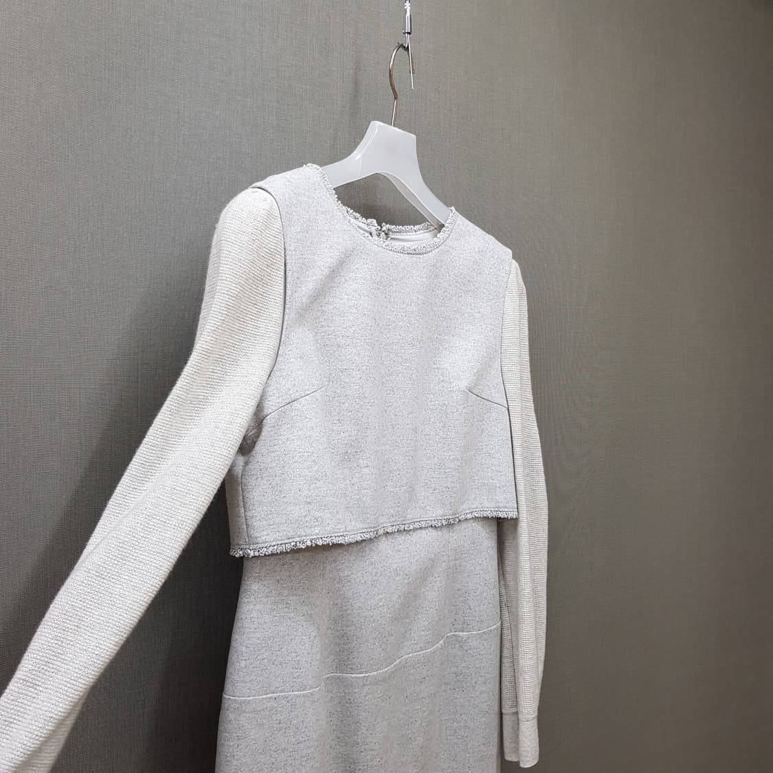 한섬 마인 울 블렌드 레이어드 원피스 82-94-160사이즈 상품이미지3