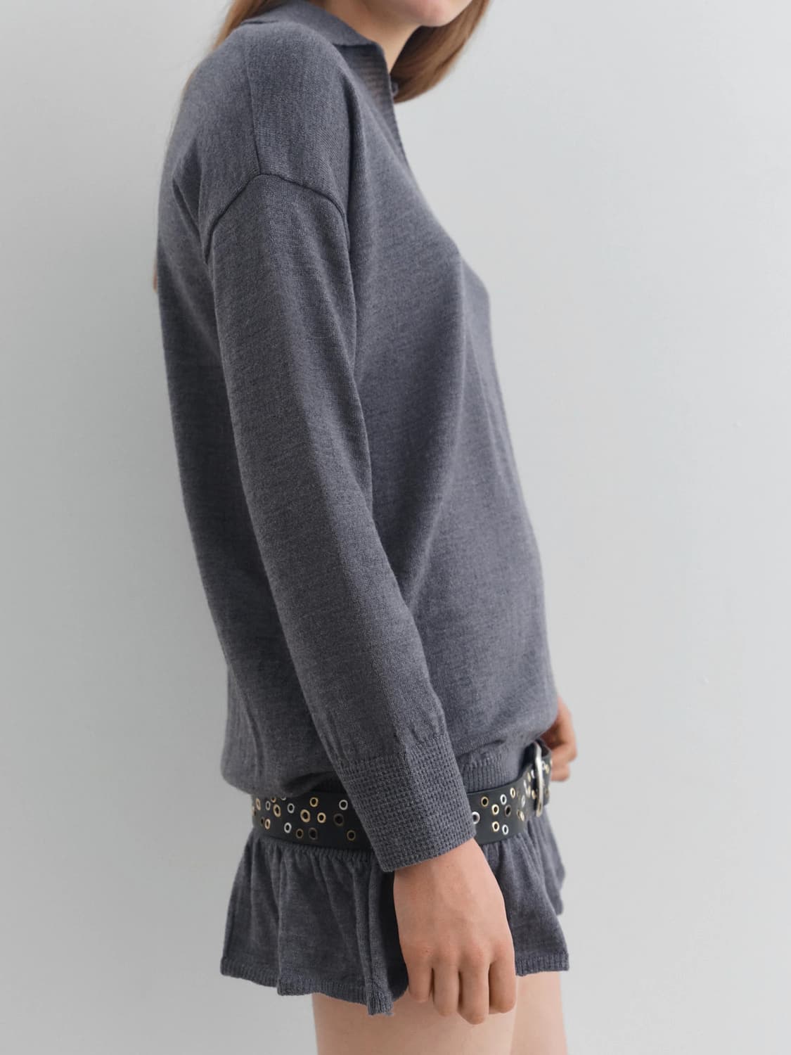 [M] 기마구아스 Fille 점퍼 니트 / 다크그레이 상품이미지2