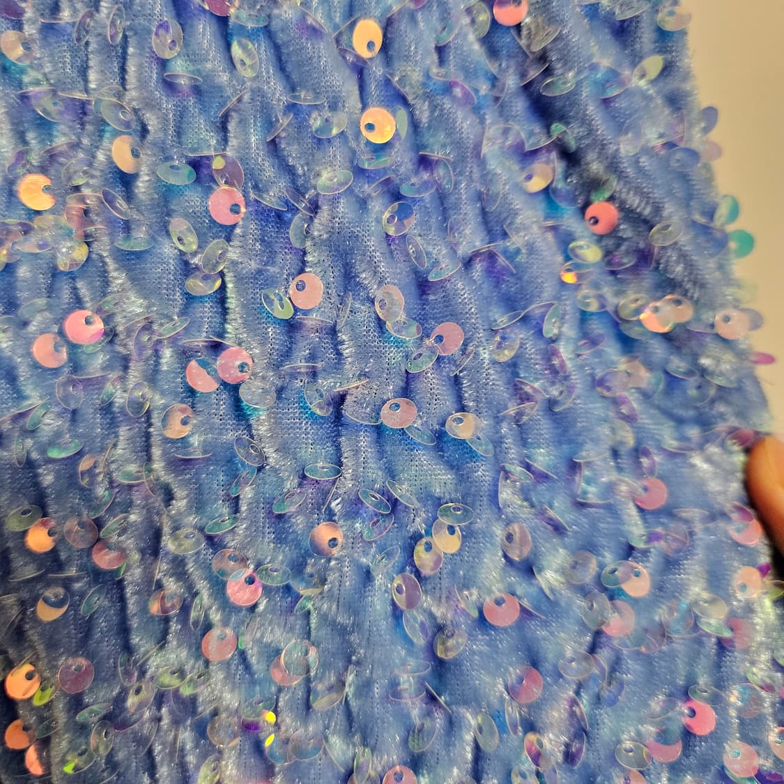 스팽글 벨벳 블루 옆트임 연말파티프롬 롱드레스 M 머메이드 반짝이 원피스 상품이미지5