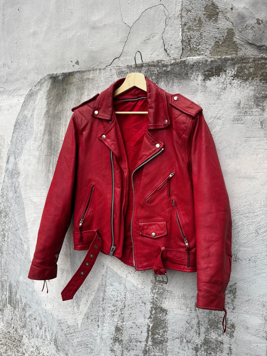 ~90‘s Double Rider Leather Jacket 상품이미지3