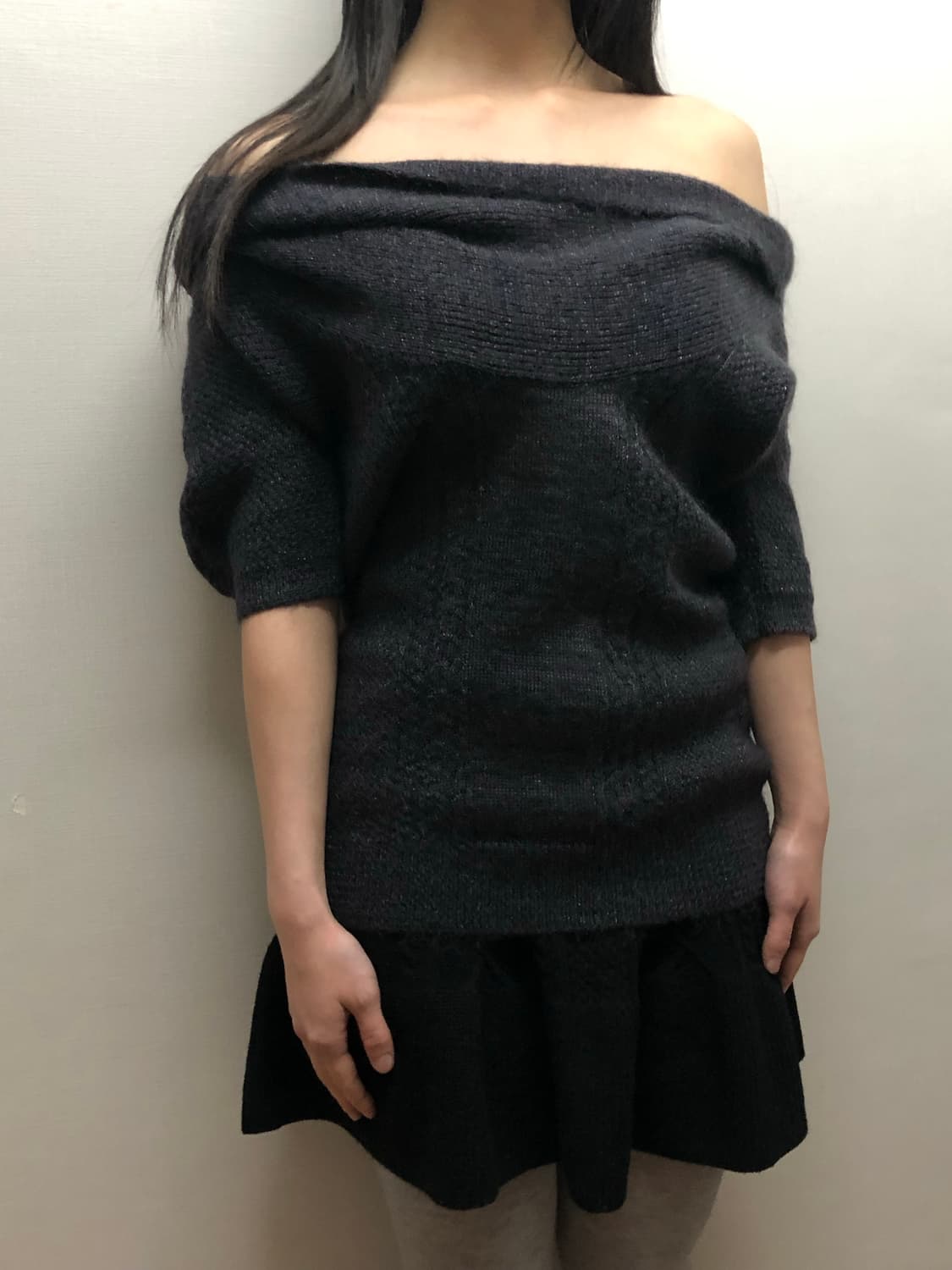 빈티지 그레이 퍼플 글리터 니트 상품이미지5