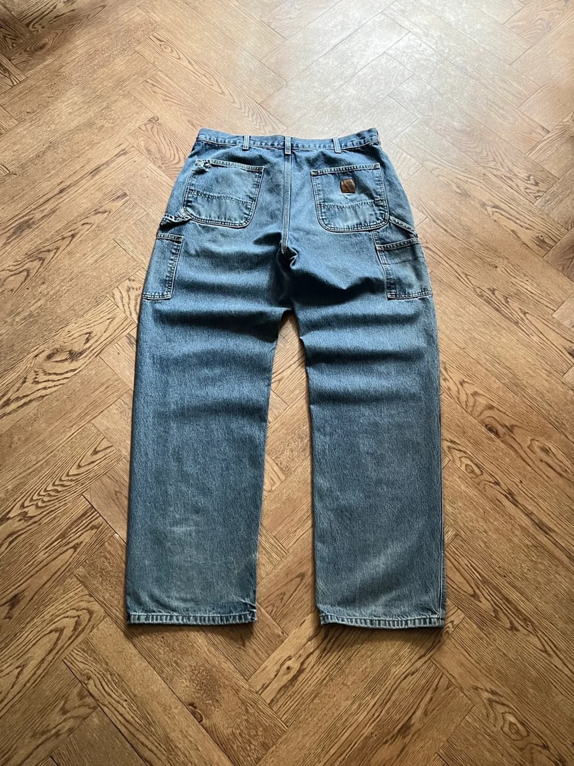 [36]칼하트 USA 덩가리핏 빈티지 워싱 싱글니 카펜터 워크 데님 팬츠 상품이미지1