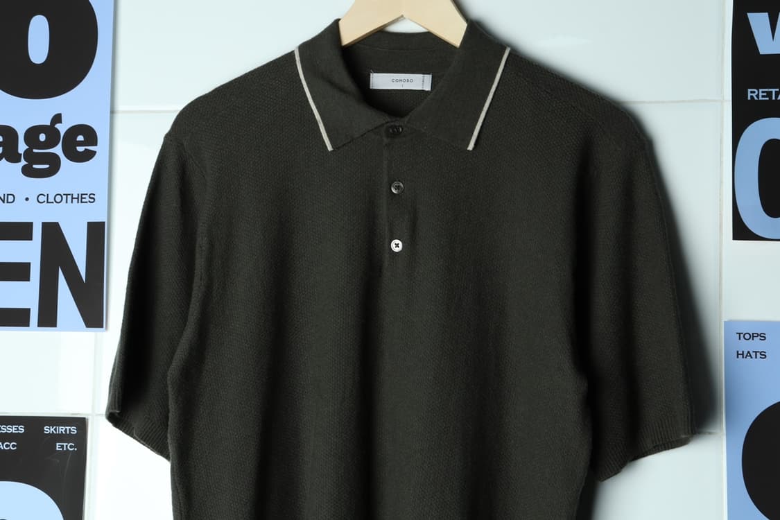 (XL-2XL) 코모도 반팔 티셔츠 링거 니트 카키 놈코어-H31872 상품이미지3