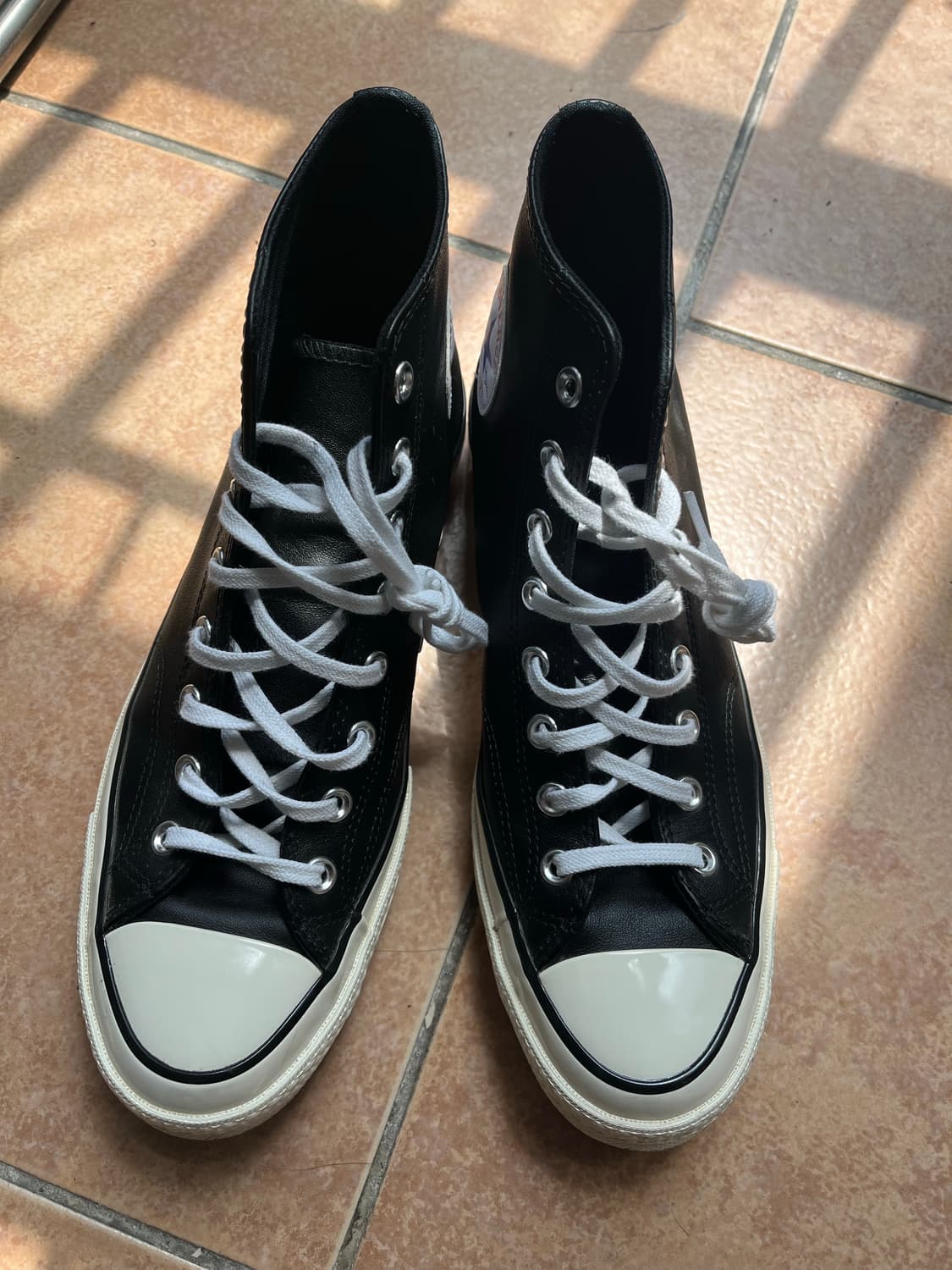 [280] 컨버스 척70 레더 하이 블랙 상품이미지2