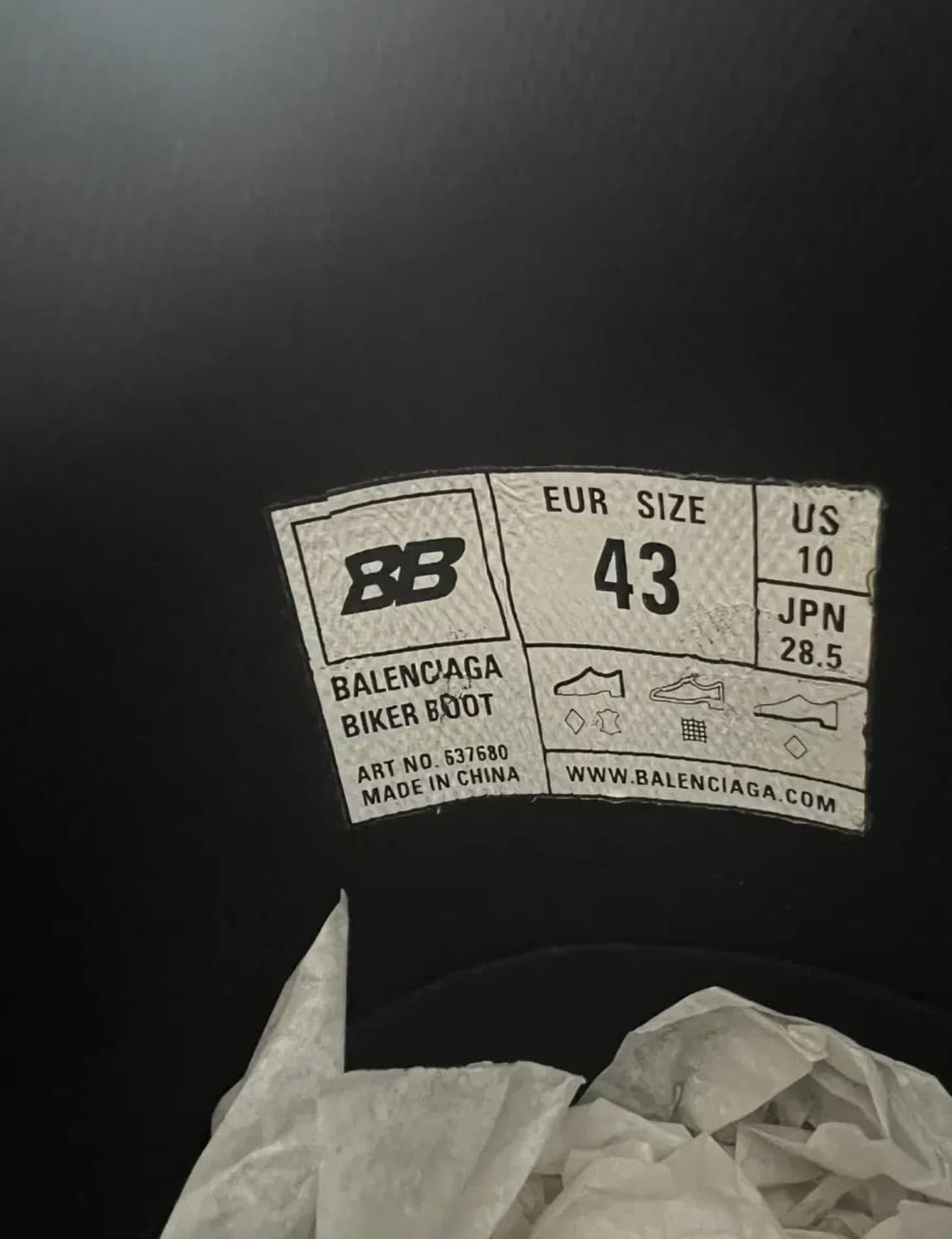 발렌시아가 20FW 런웨이 타이렉스 바이커 부츠 새상품(43) 상품이미지7